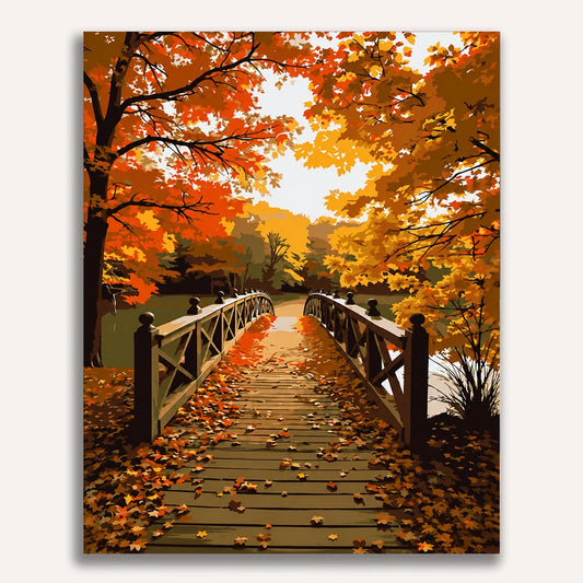 Autumn Bridge Paint By Numbers Kit