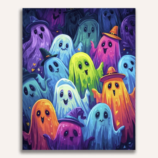 Ghost Party Paint by Numbers Kit