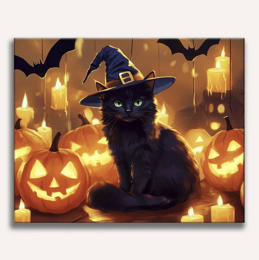 Halloween Cat Spell Paint By Number Kit