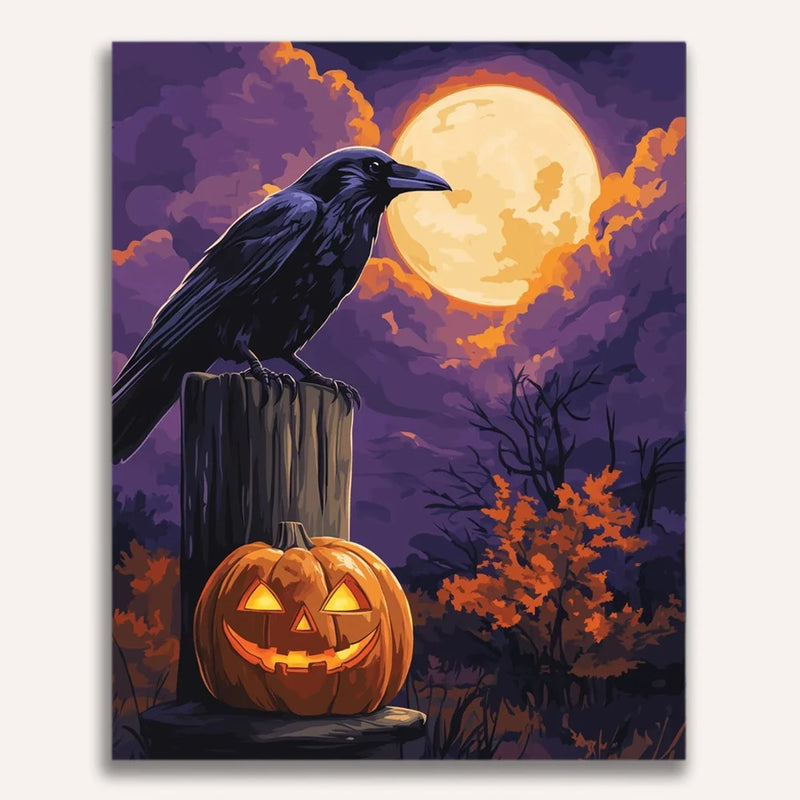 Raven Moon Watcher Paint by Numbers