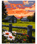 Sunset Cabin Paint by Numbers Kit