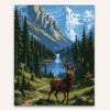 Mountain Elk Landscape by Numbers Kit