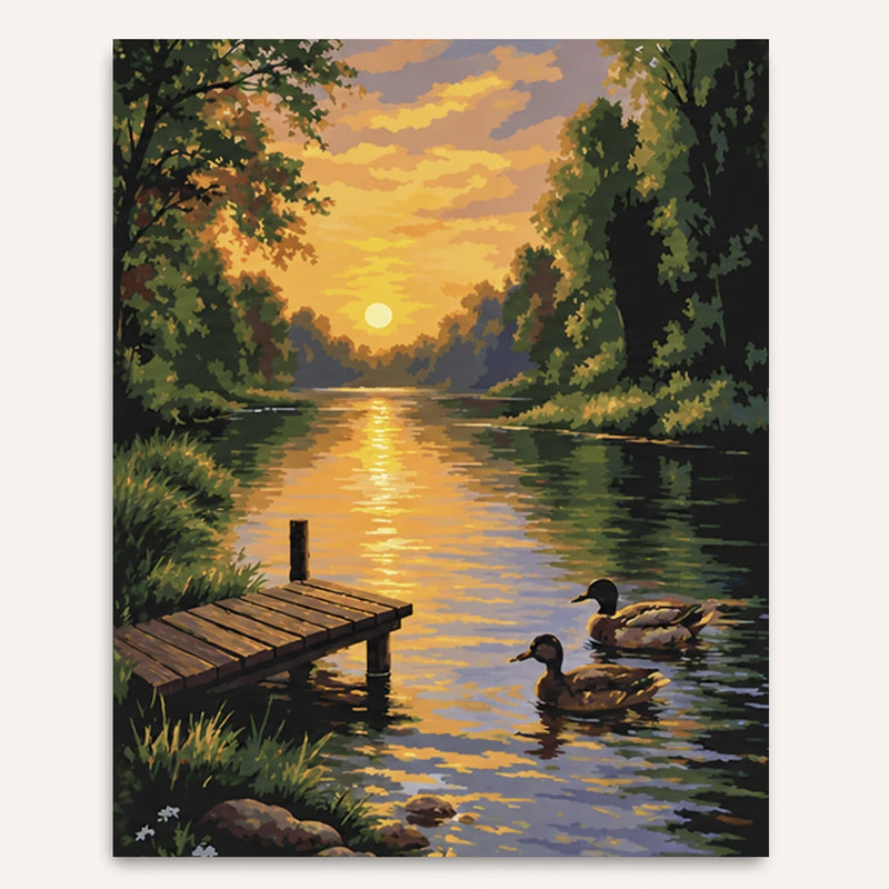 Morning Ducks Paint By Numbers Kit