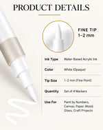 White Acrylic Paint Pen Set