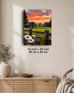 Sunset Cabin Paint by Numbers Kit