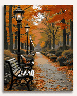 Autumn Park Path Paint by Numbers Kit