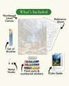 Mountain Elk Landscape by Numbers Kit