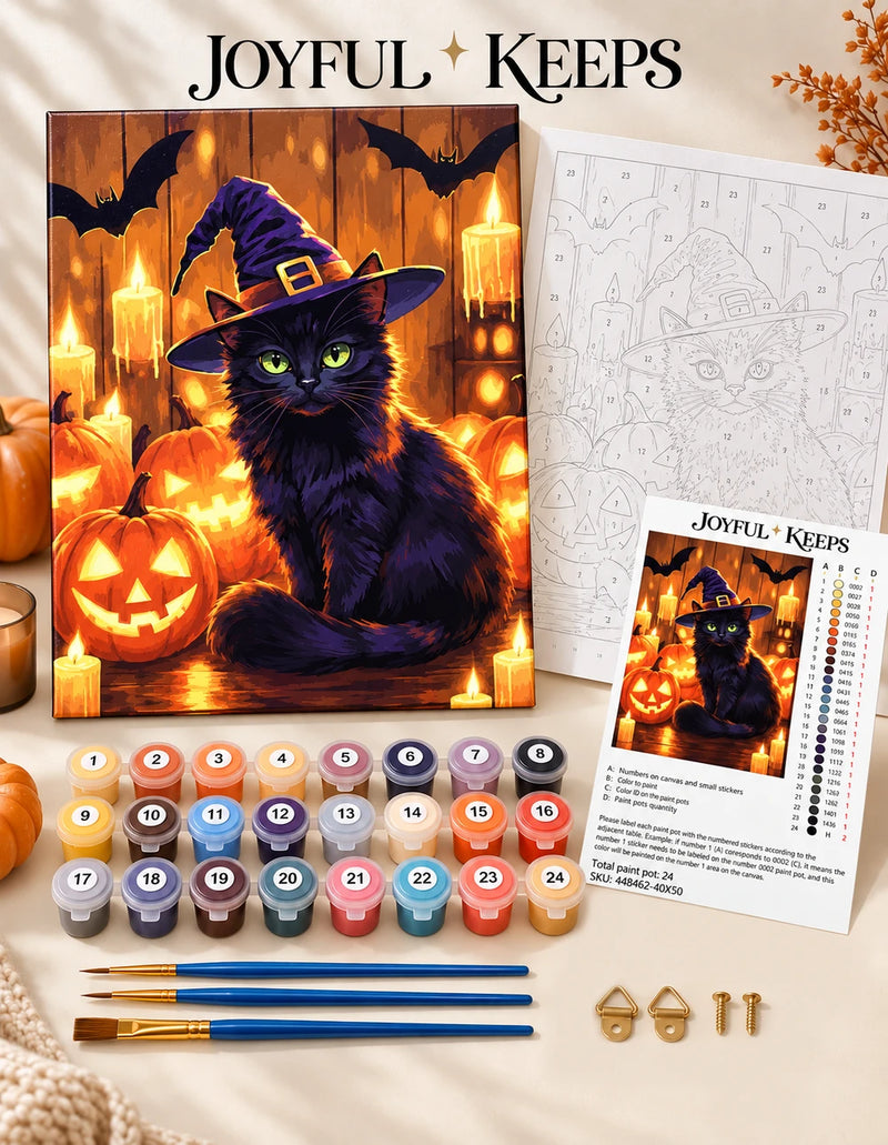 Halloween Cat Spell Paint By Number Kit