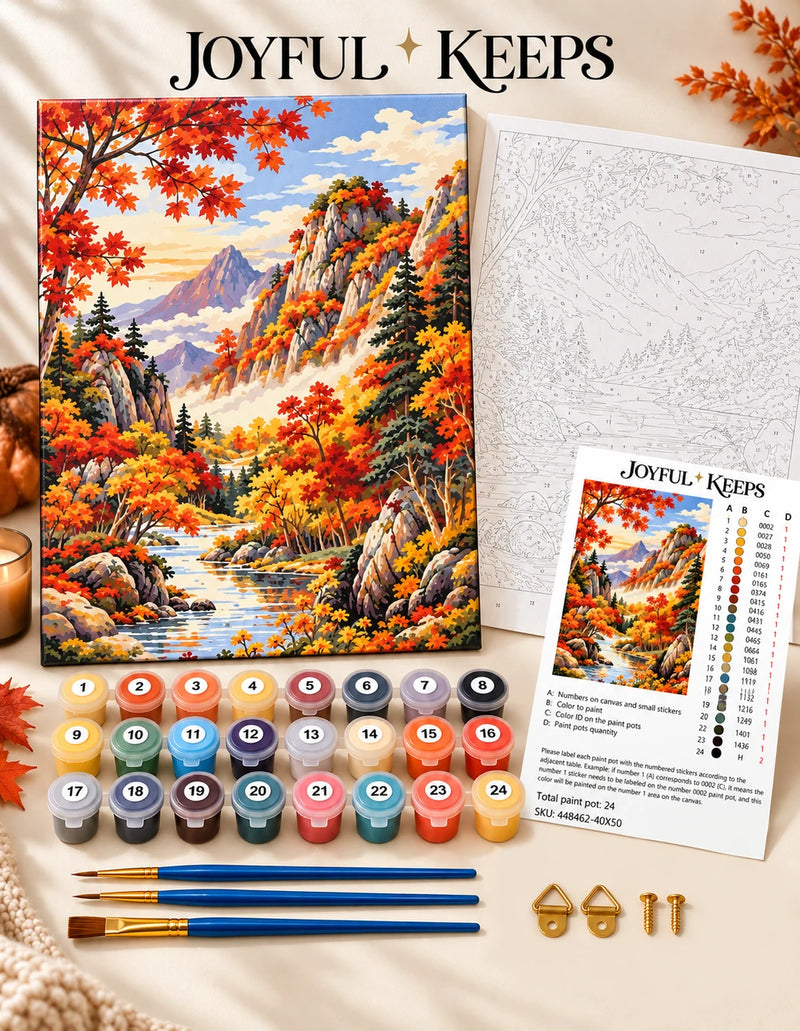 Autumn Mountain Paint by Numbers Kit
