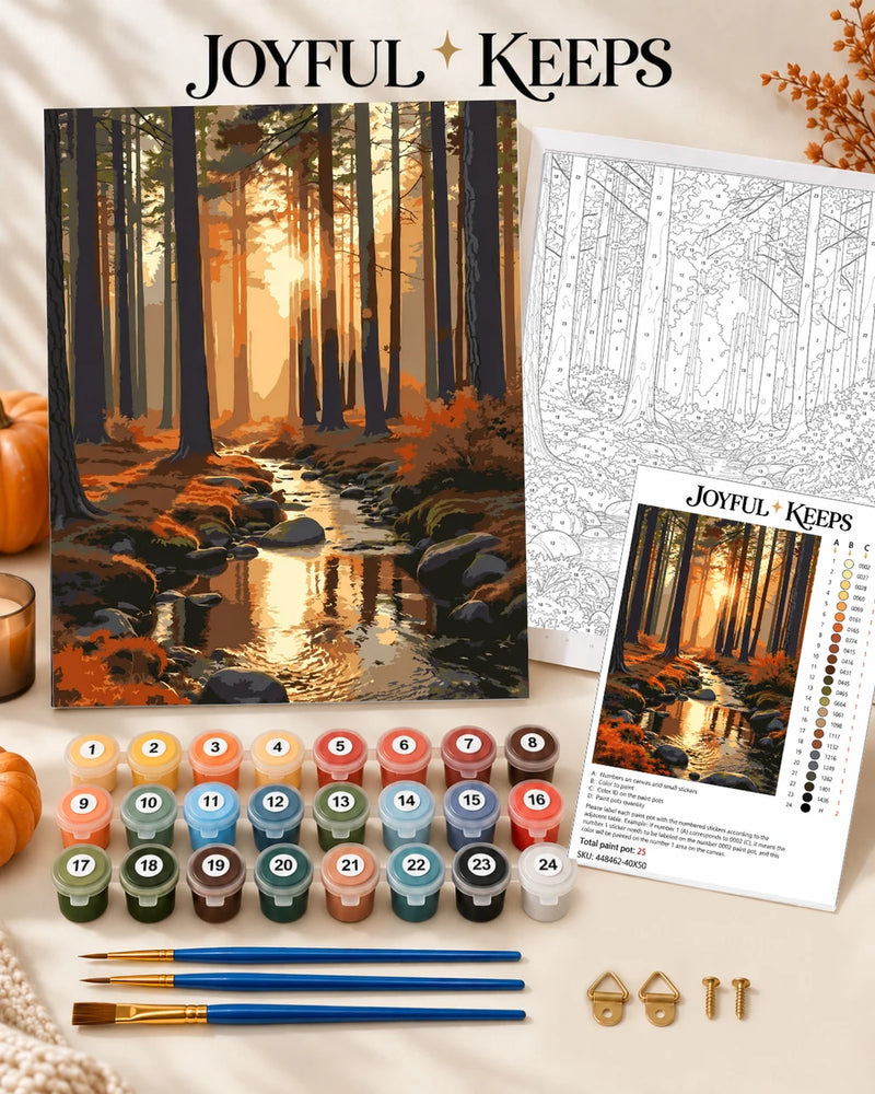 Sunlit Forest Paint by Numbers Kit