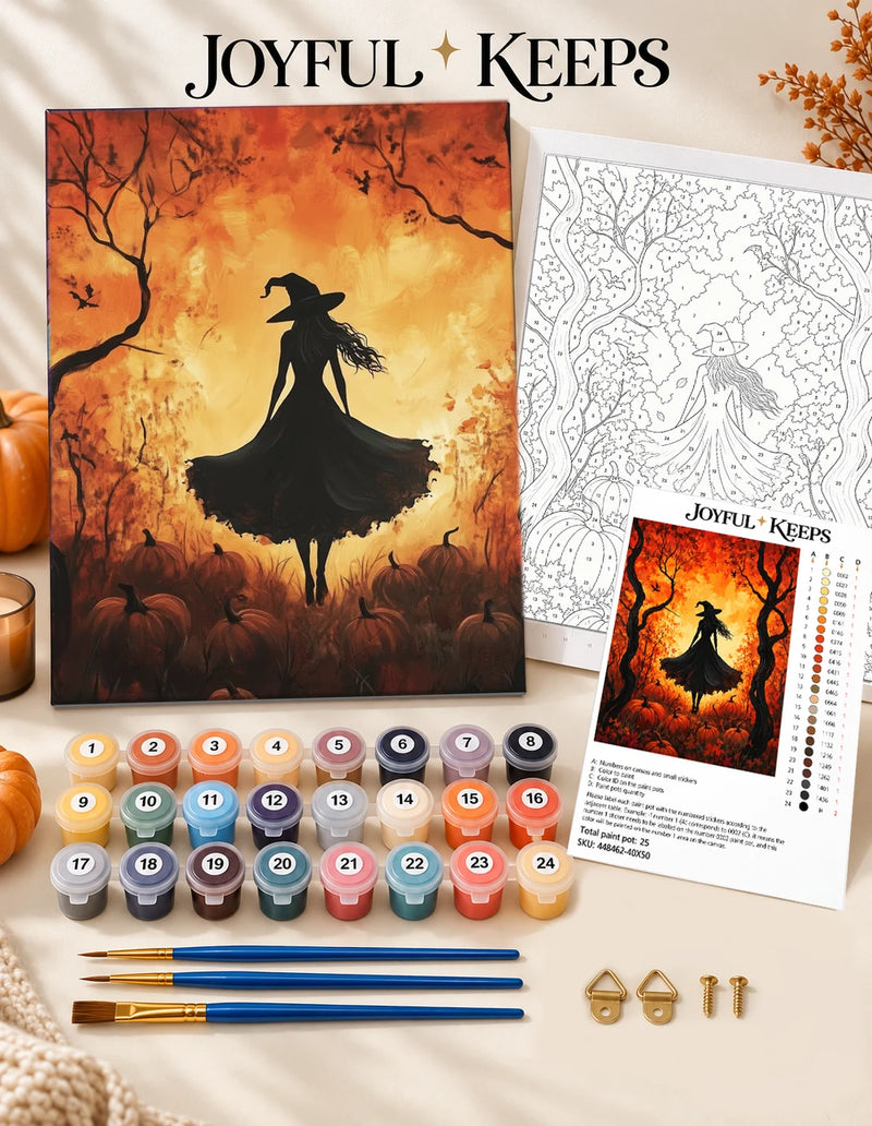 Pumpkin Witch Paint By Numbers Kit