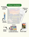 Sunset Cabin Paint by Numbers Kit
